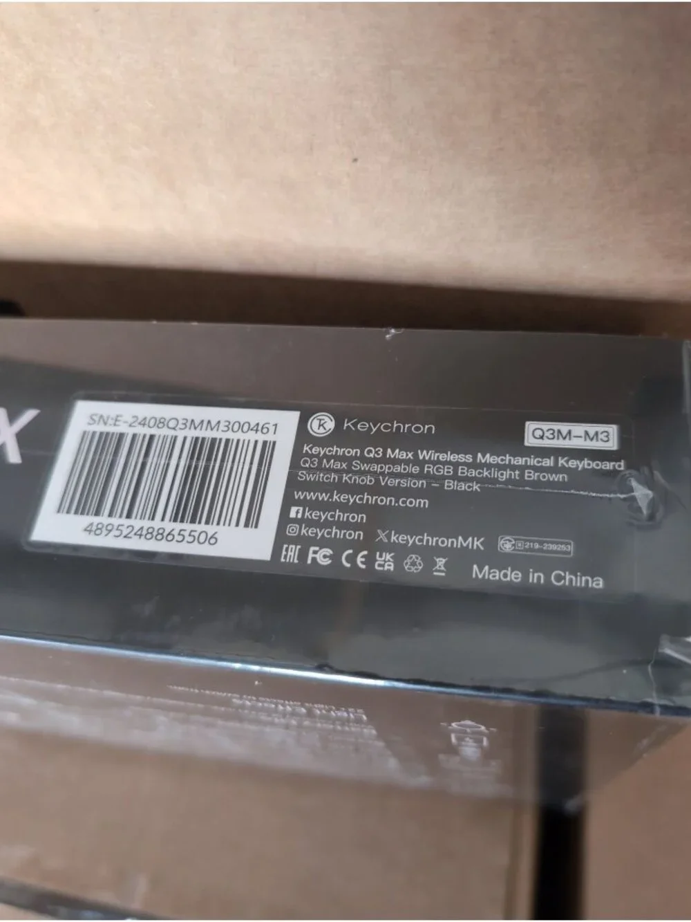 Keychron Q3 Max QMK/VIA Wireless Custom Mechanical Keyboard NEW